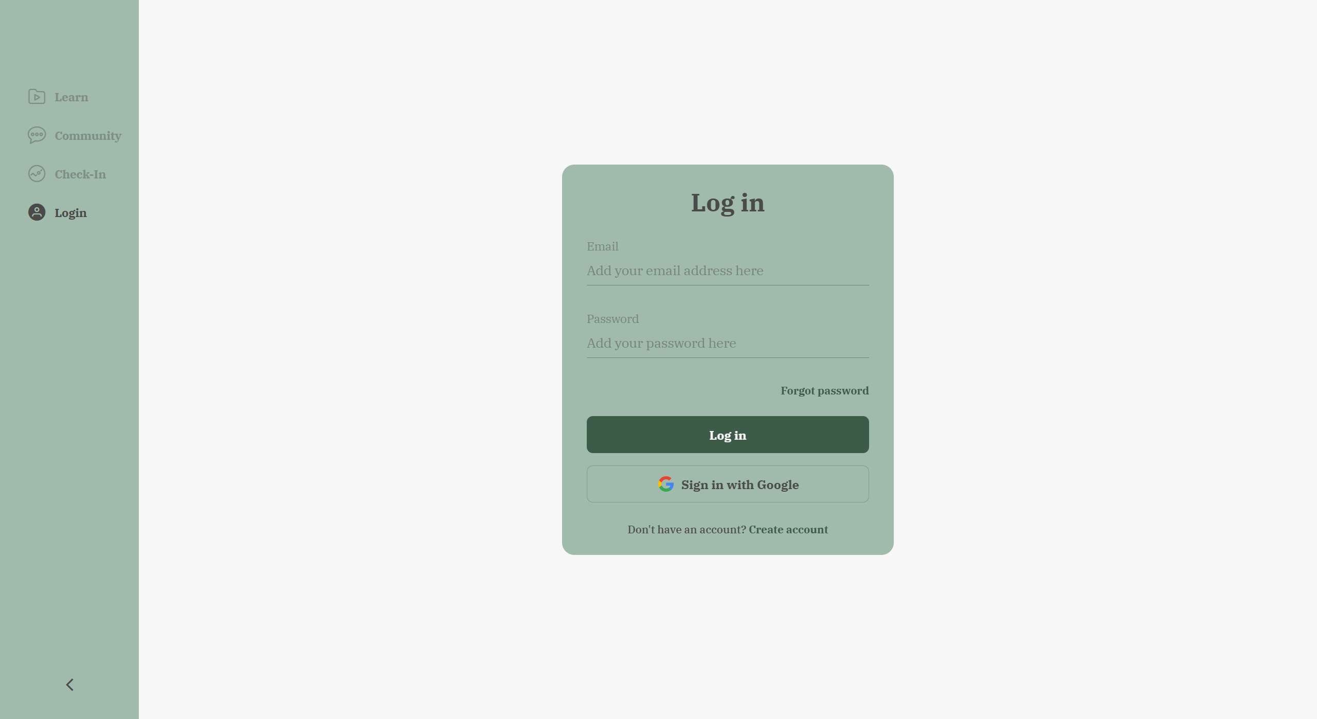 Login desktop