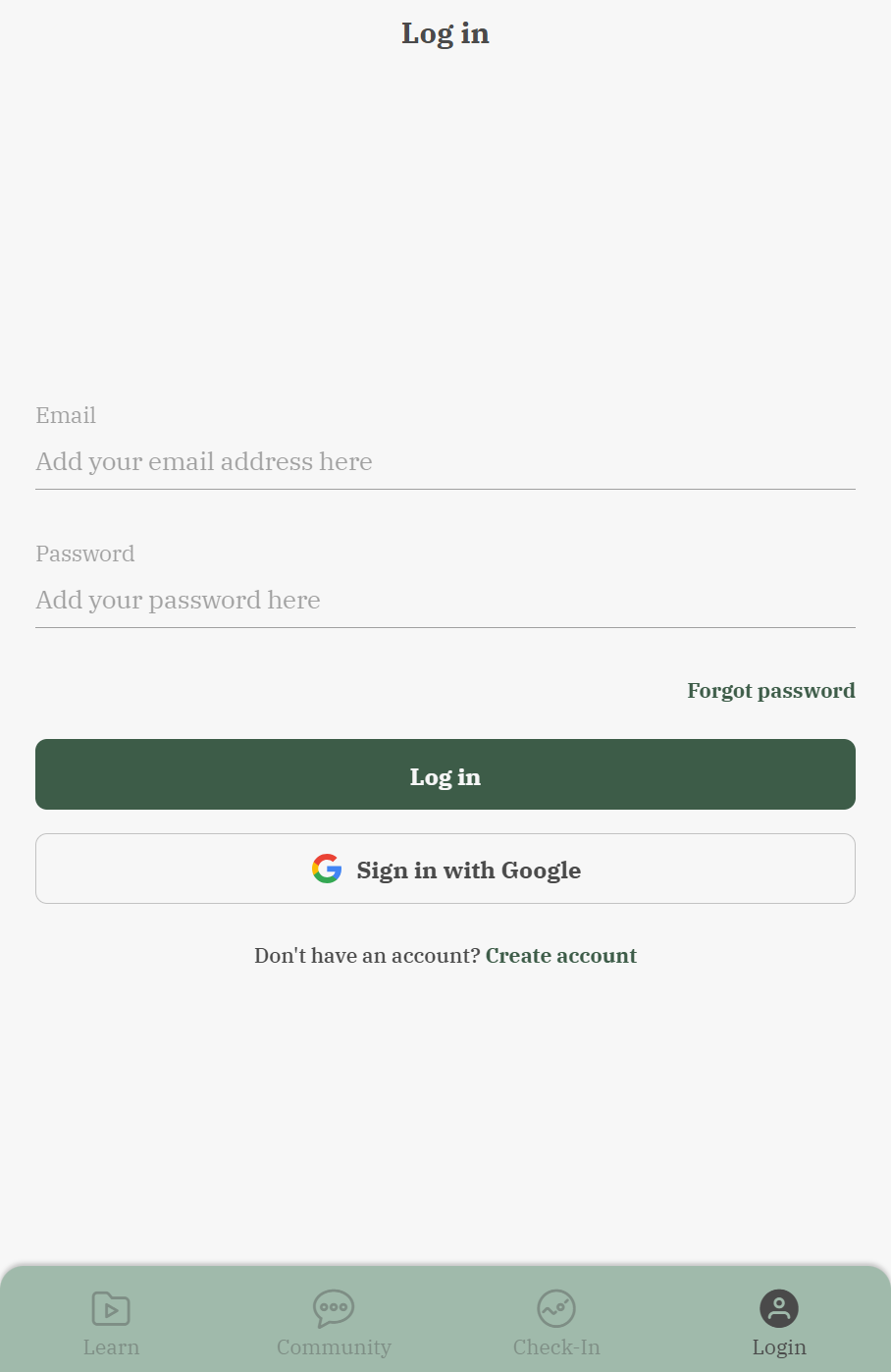 Login mobile